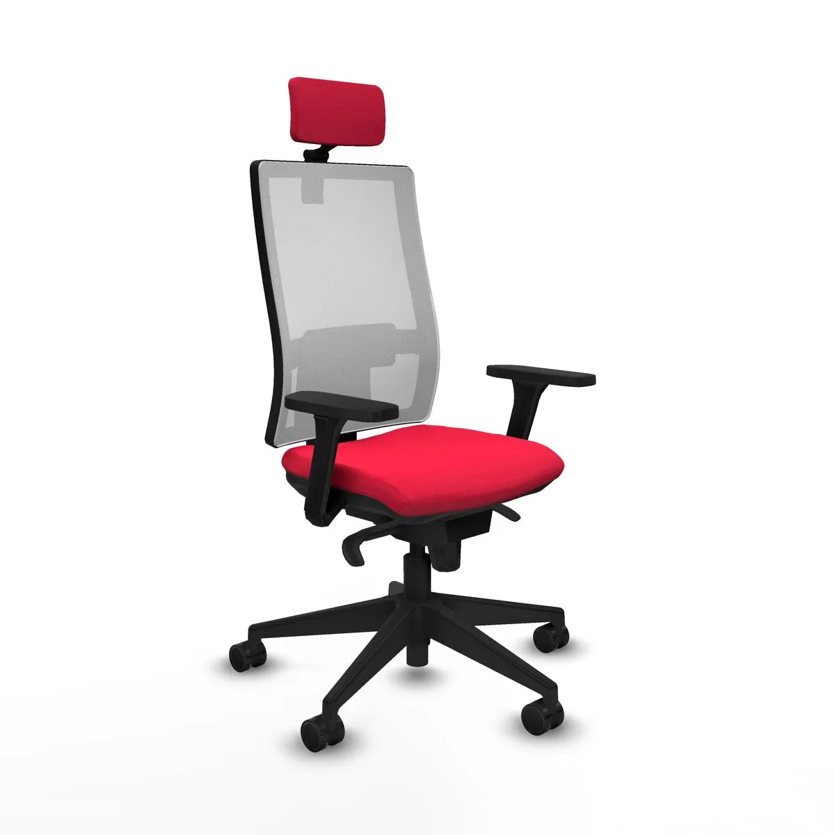 SILLA DE OFICINA PIQUERAS Y CRESPO 3D066N2 ROJO