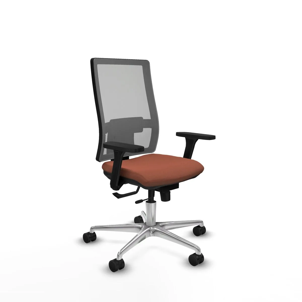 SILLA DE OFICINA PIQUERAS Y CRESPO 3D086N0 MARRÓN GRIS