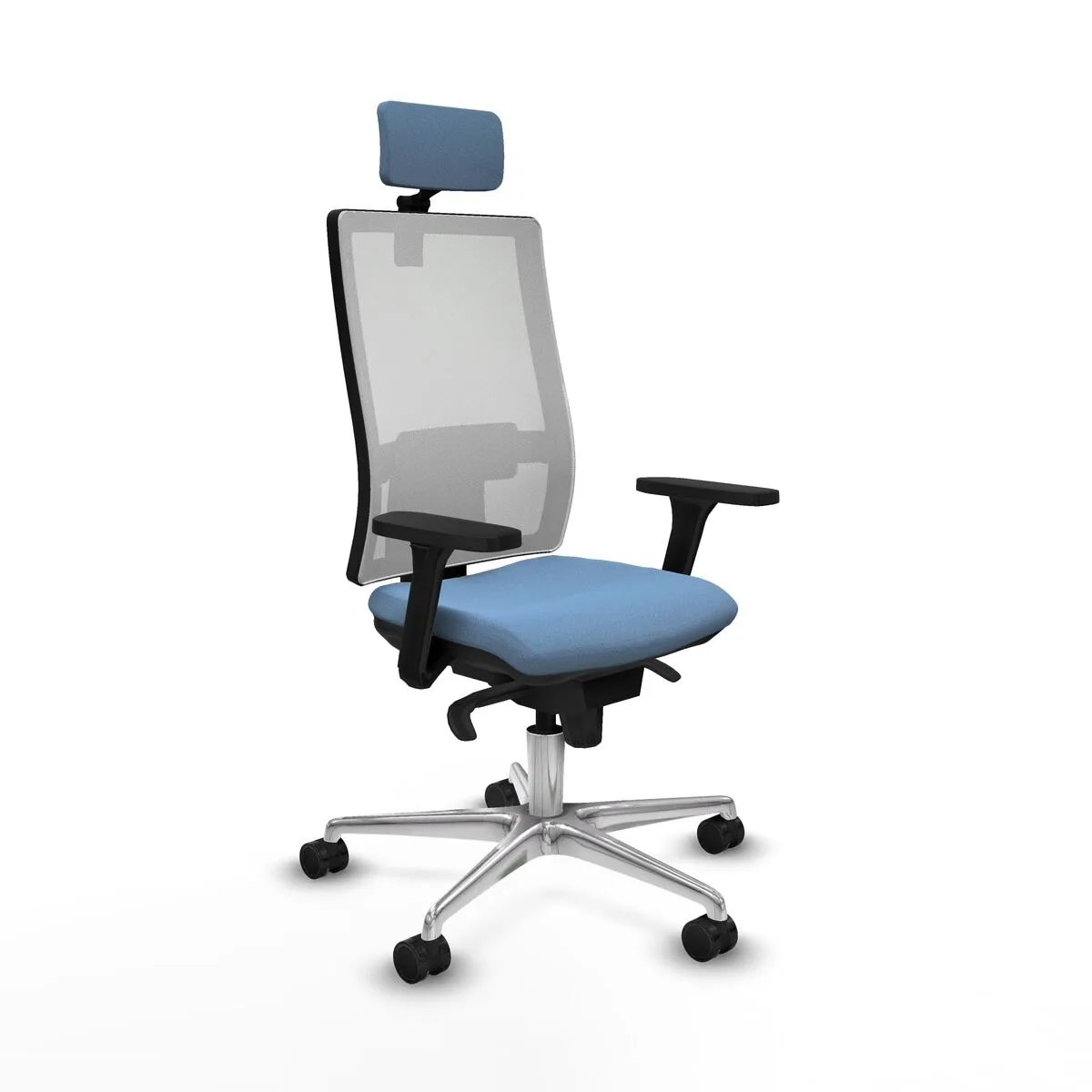 SILLA DE OFICINA PIQUERAS Y CRESPO 3D086N2 AZUL CIELO