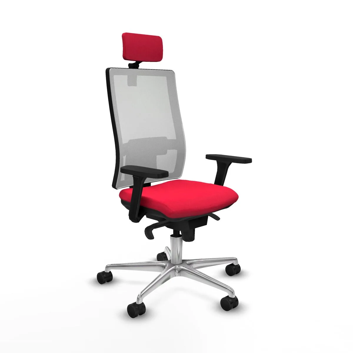 SILLA DE OFICINA PIQUERAS Y CRESPO 3D086N2 ROJO