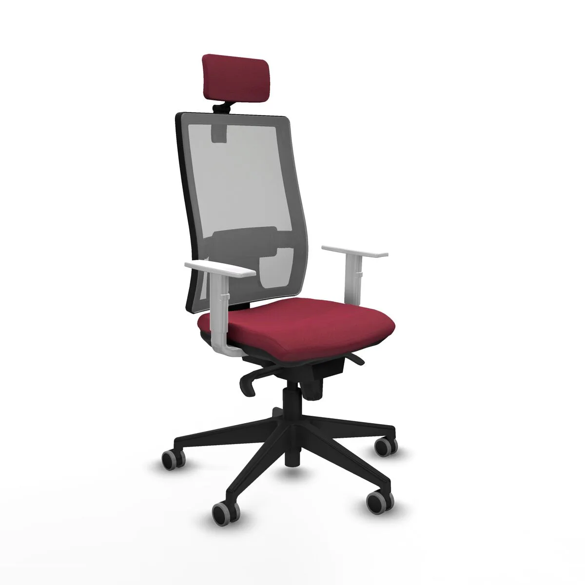 SILLA DE OFICINA PIQUERAS Y CRESPO 4B066G2 GRANATE