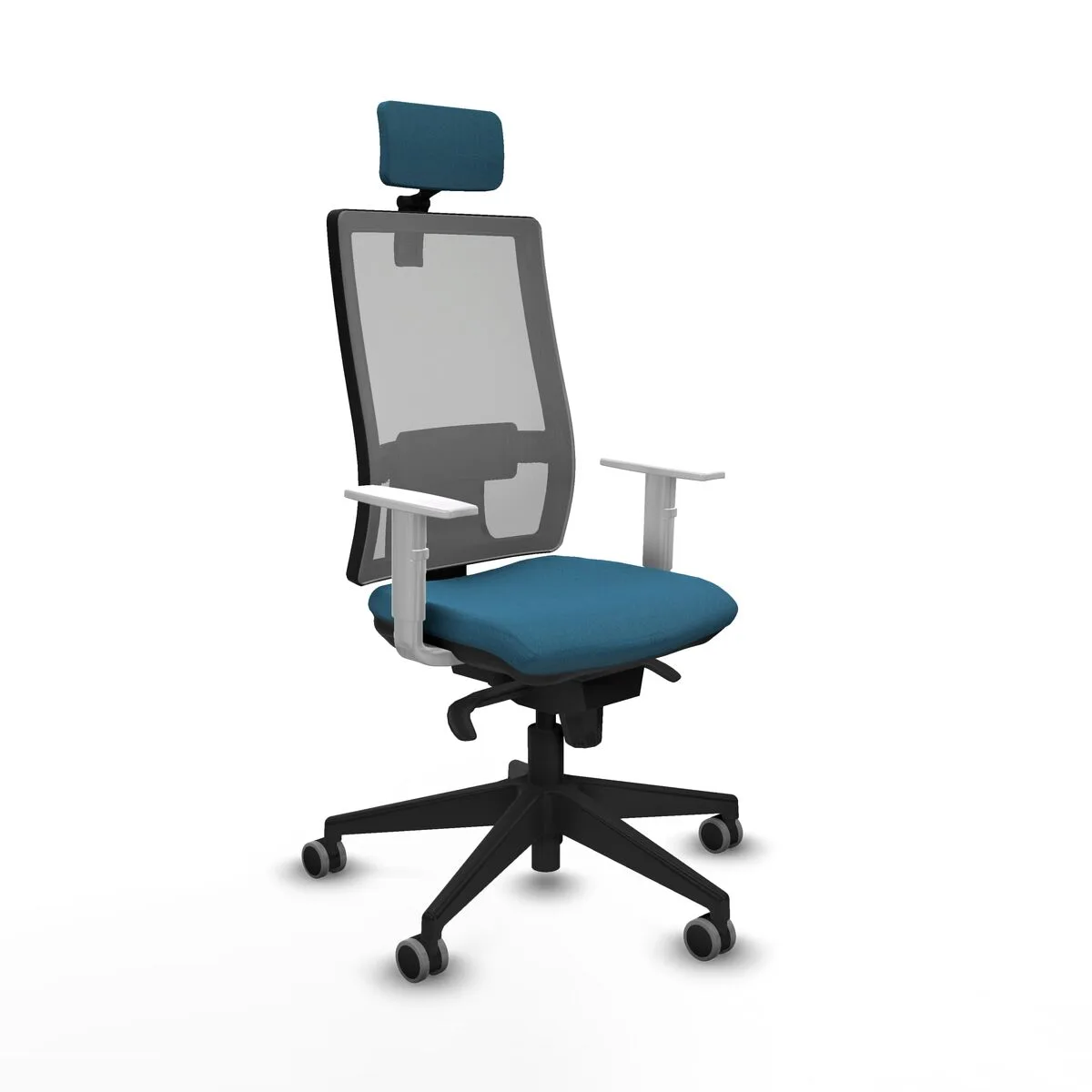 SILLA DE OFICINA PIQUERAS Y CRESPO 4B066G2 VERDE PETRÓLEO