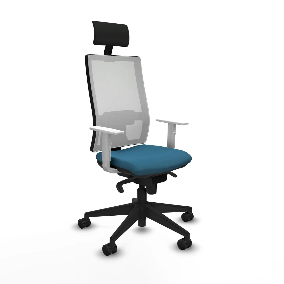 SILLA DE OFICINA PIQUERAS Y CRESPO 4B066N1 VERDE PETRÓLEO