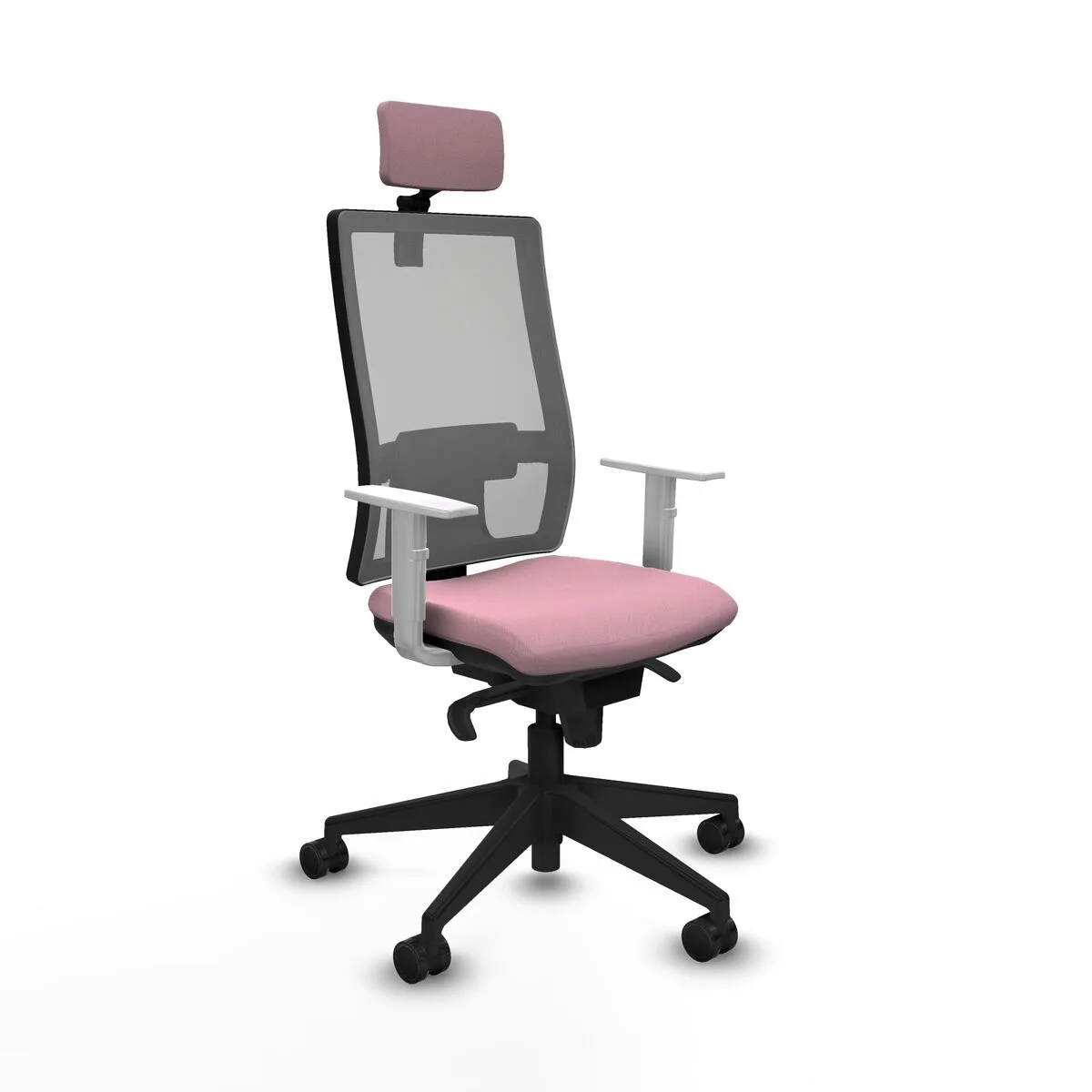 SILLA DE OFICINA PIQUERAS Y CRESPO 4B066N2 ROSA