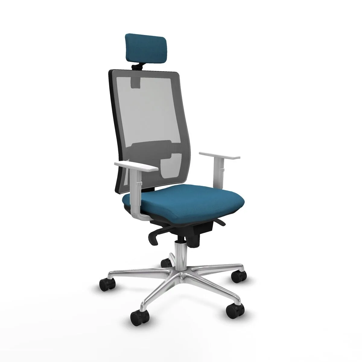 SILLA DE OFICINA PIQUERAS Y CRESPO 4B086N2 VERDE PETRÓLEO