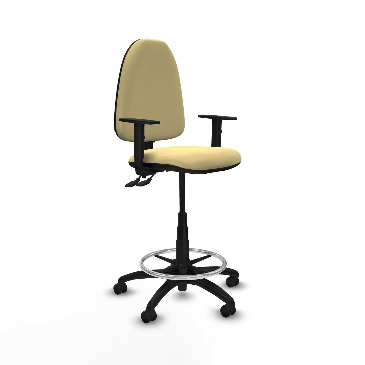 SILLA DE OFICINA PIQUERAS Y CRESPO B1D01RP CREMA ALTA