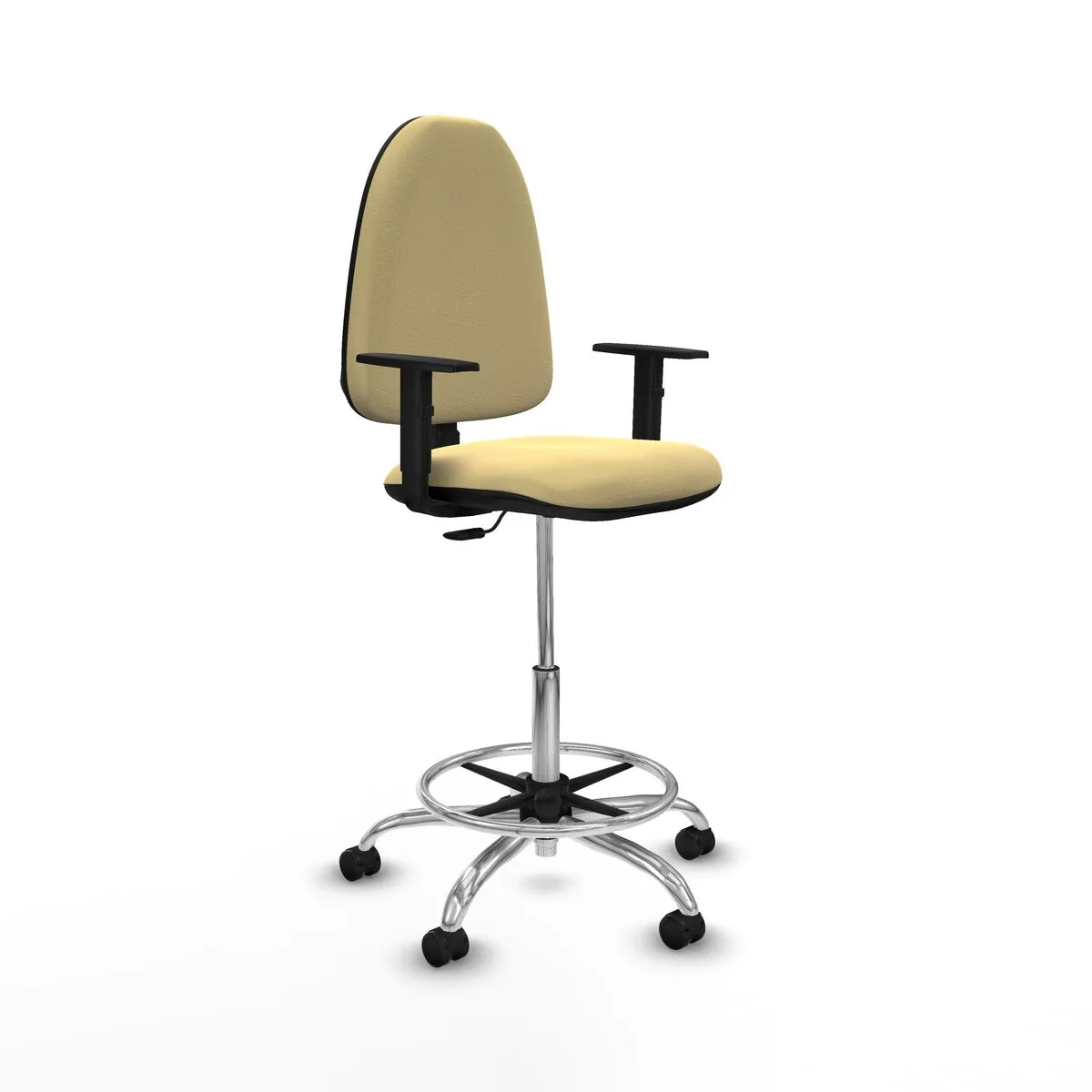 SILLA DE OFICINA PIQUERAS Y CRESPO B1D05RF CREMA ALTA