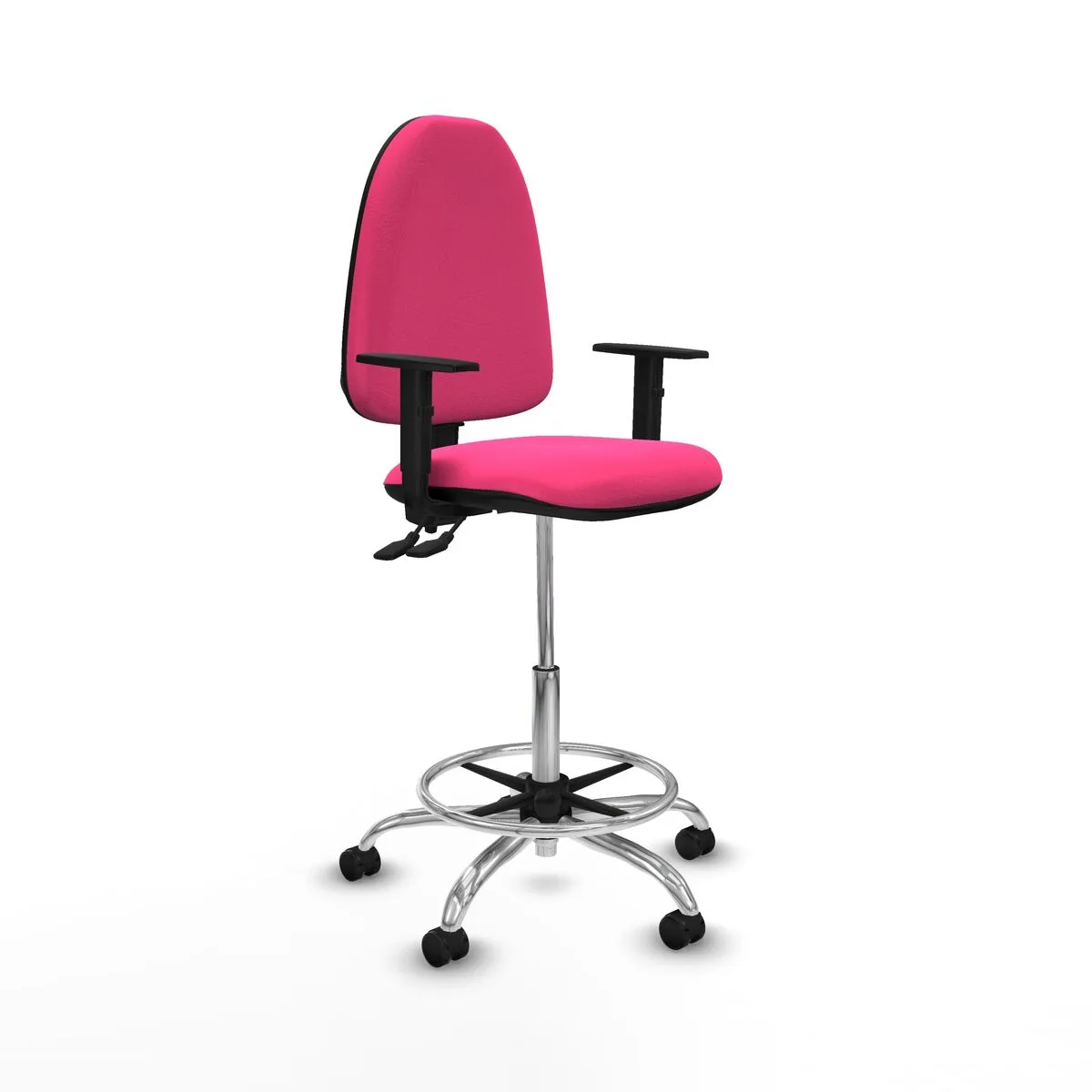 SILLA DE OFICINA PIQUERAS Y CRESPO B1D05RF ROSA ALTA