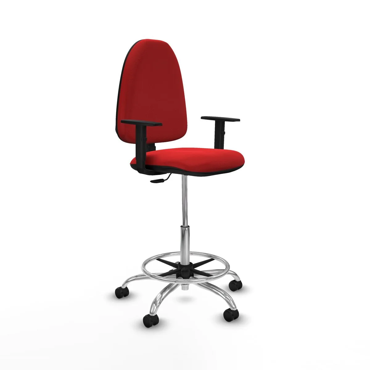SILLA DE OFICINA PIQUERAS Y CRESPO B1D05RF ROJO ALTA