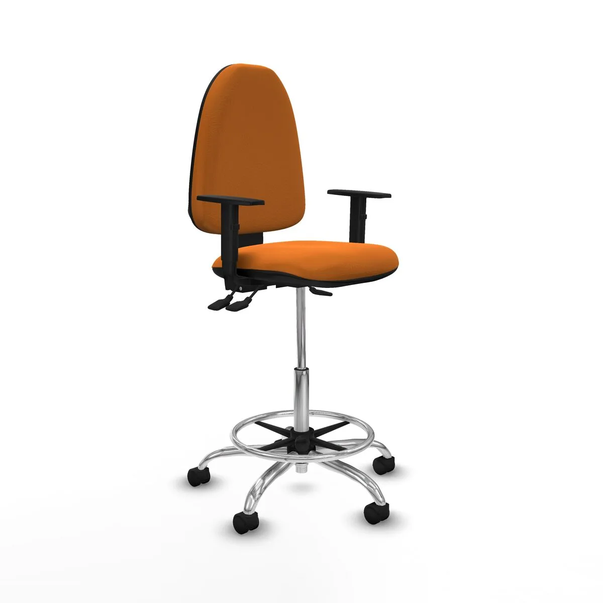 SILLA DE OFICINA PIQUERAS Y CRESPO B1D05RN NARANJA ALTA