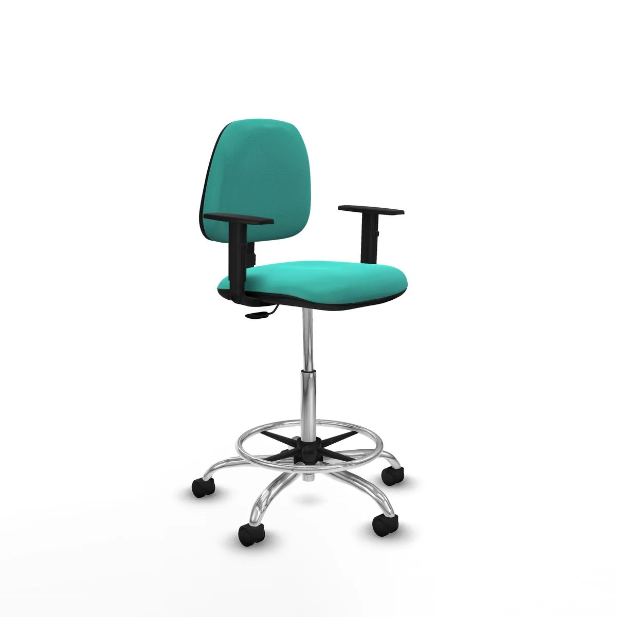 SILLA DE OFICINA PIQUERAS Y CRESPO B1D05RN TURQUESA ALTA