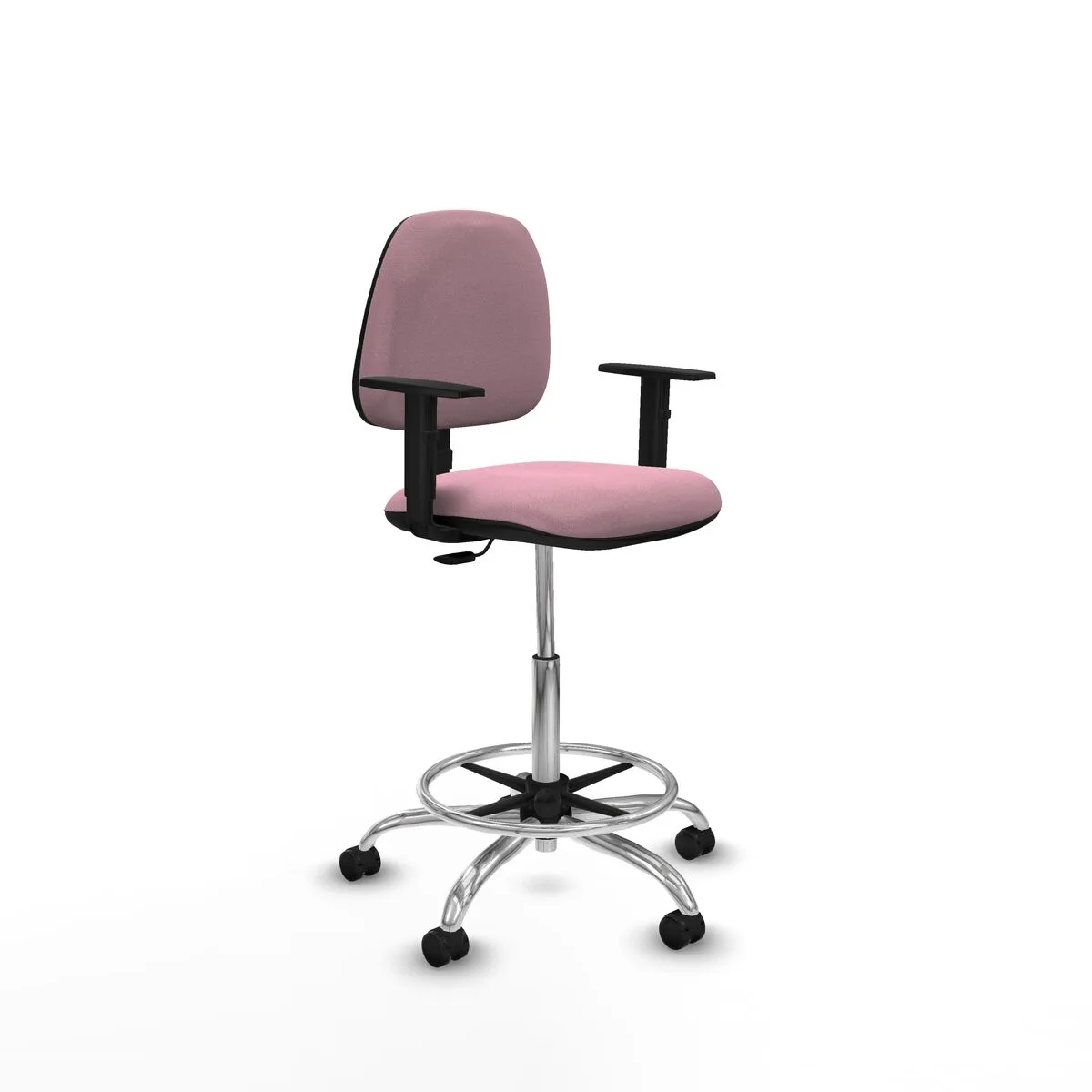 SILLA DE OFICINA PIQUERAS Y CRESPO B1D05RP ROSA ALTA