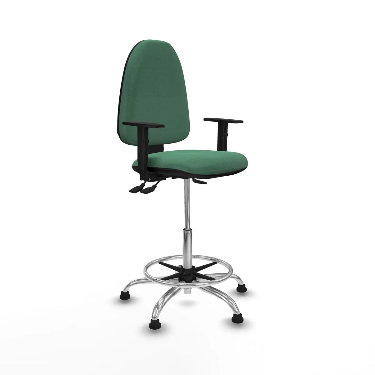 SILLA DE OFICINA PIQUERAS Y CRESPO B1D05RT VERDE ESMERALDA ALTA