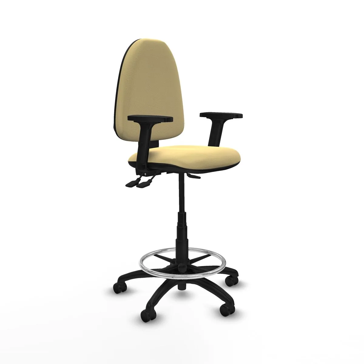 SILLA DE OFICINA PIQUERAS Y CRESPO B2D01RF CREMA ALTA