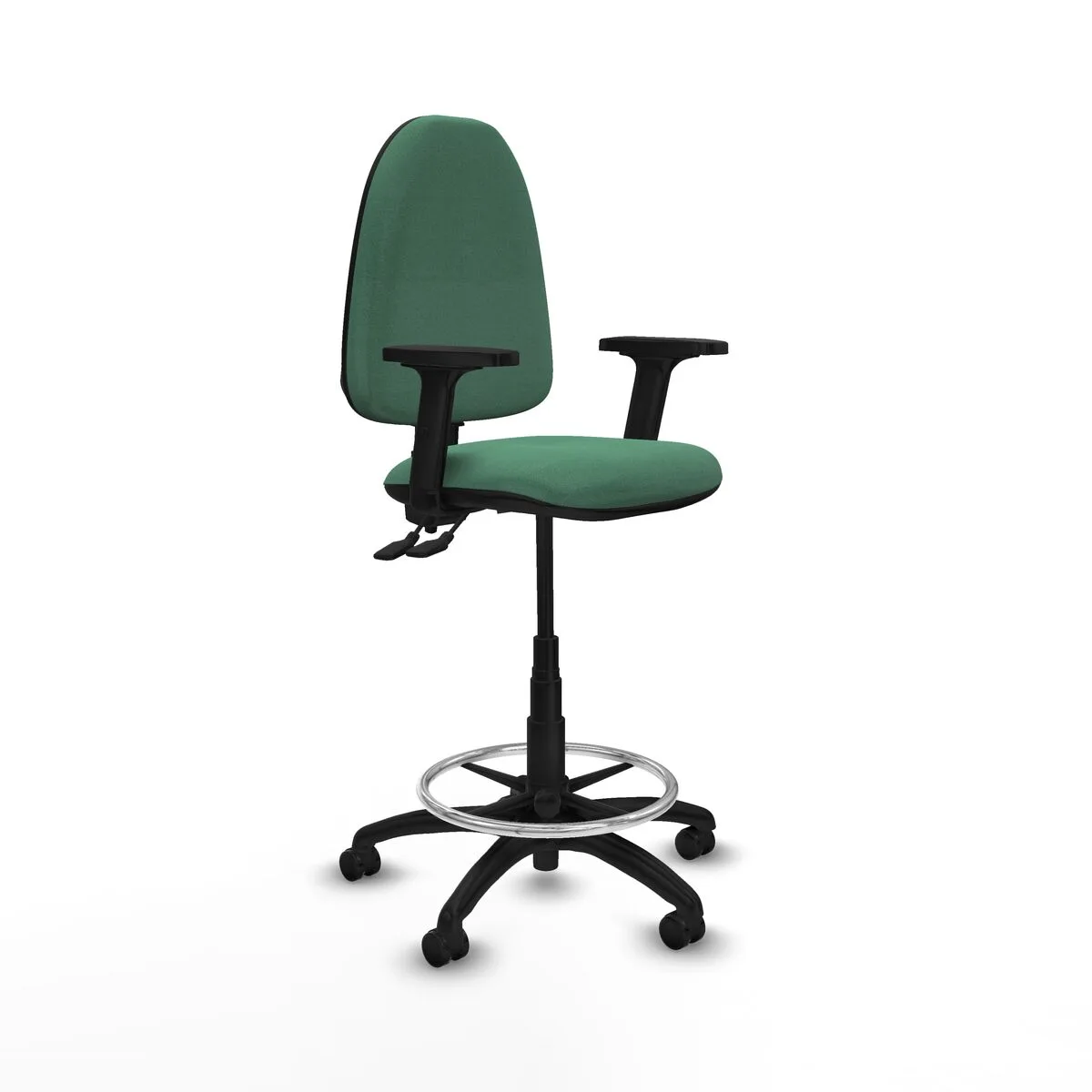 SILLA DE OFICINA PIQUERAS Y CRESPO B2D01RF VERDE ESMERALDA ALTA