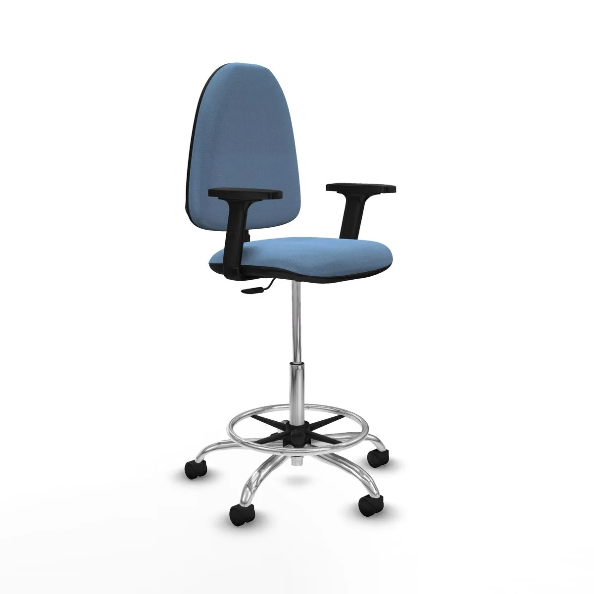 SILLA DE OFICINA PIQUERAS Y CRESPO B2D05RN AZUL CIELO ALTA