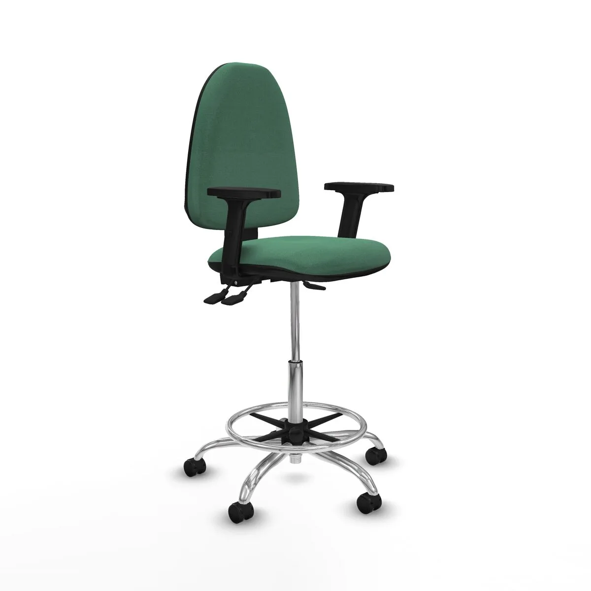 SILLA DE OFICINA PIQUERAS Y CRESPO B2D05RP VERDE ESMERALDA ALTA