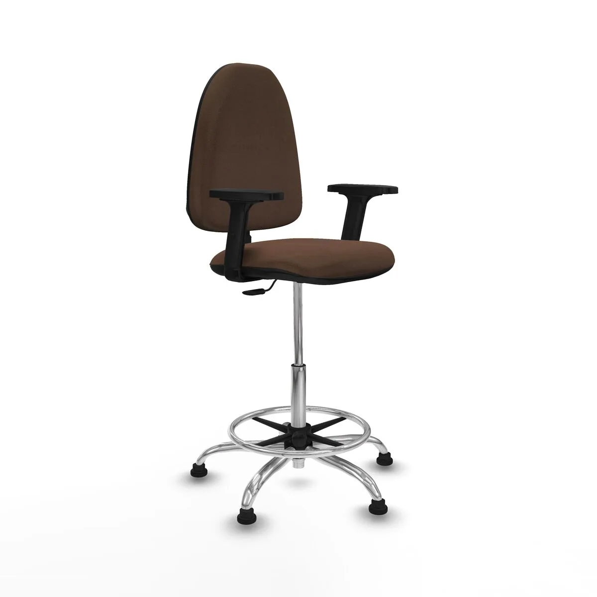 SILLA DE OFICINA PIQUERAS Y CRESPO B2D05RT MARRÓN OSCURO ALTA