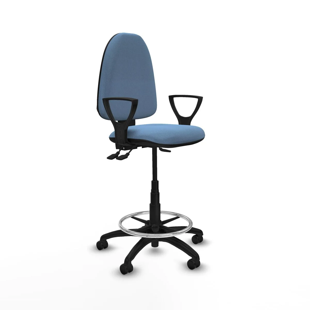SILLA DE OFICINA PIQUERAS Y CRESPO BFN01RF AZUL CIELO ALTA