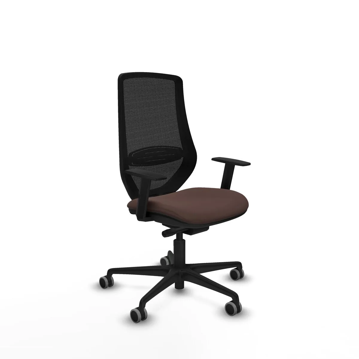 SILLA DE OFICINA PIQUERAS Y CRESPO D036G0W NEGRO MARRÓN OSCURO