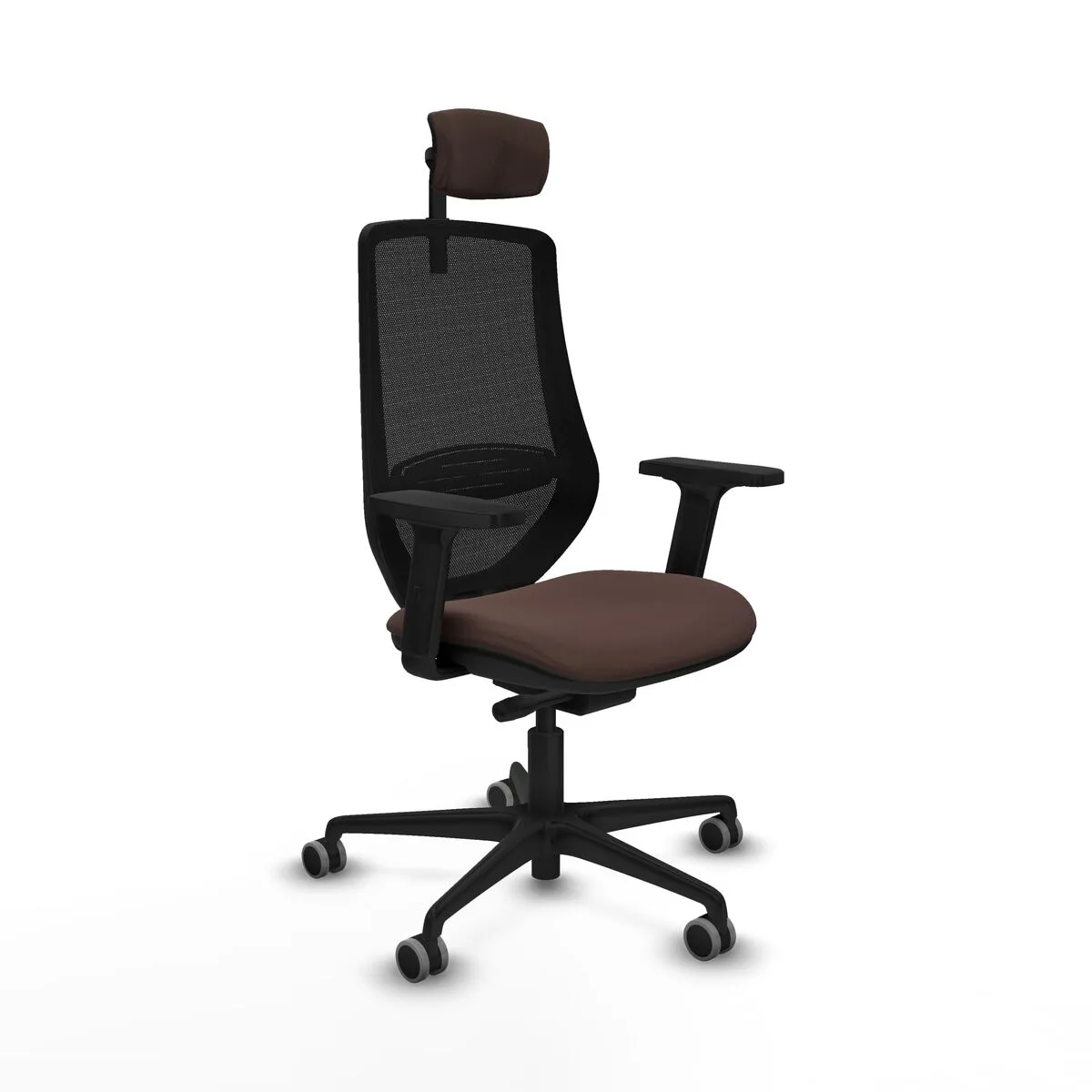 SILLA DE OFICINA PIQUERAS Y CRESPO D036G2W NEGRO MARRÓN OSCURO