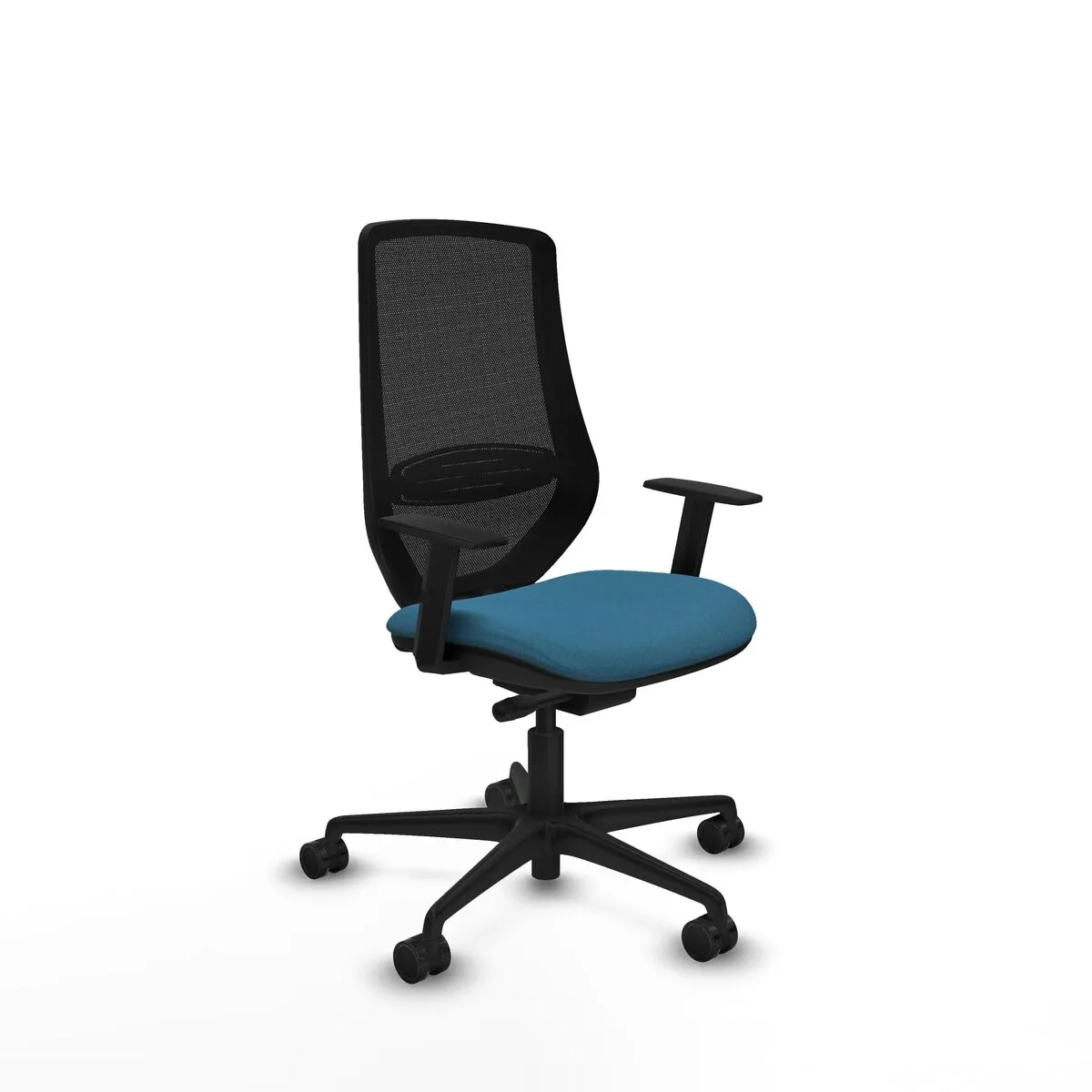 SILLA DE OFICINA PIQUERAS Y CRESPO D036N0W NEGRO VERDE PETRÓLEO