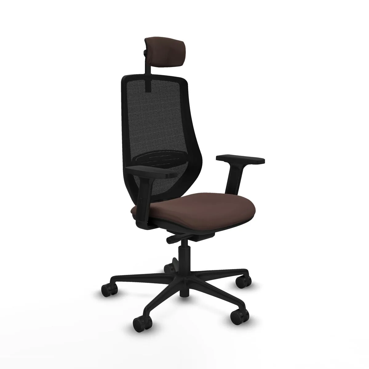 SILLA DE OFICINA PIQUERAS Y CRESPO D036N2W NEGRO MARRÓN OSCURO