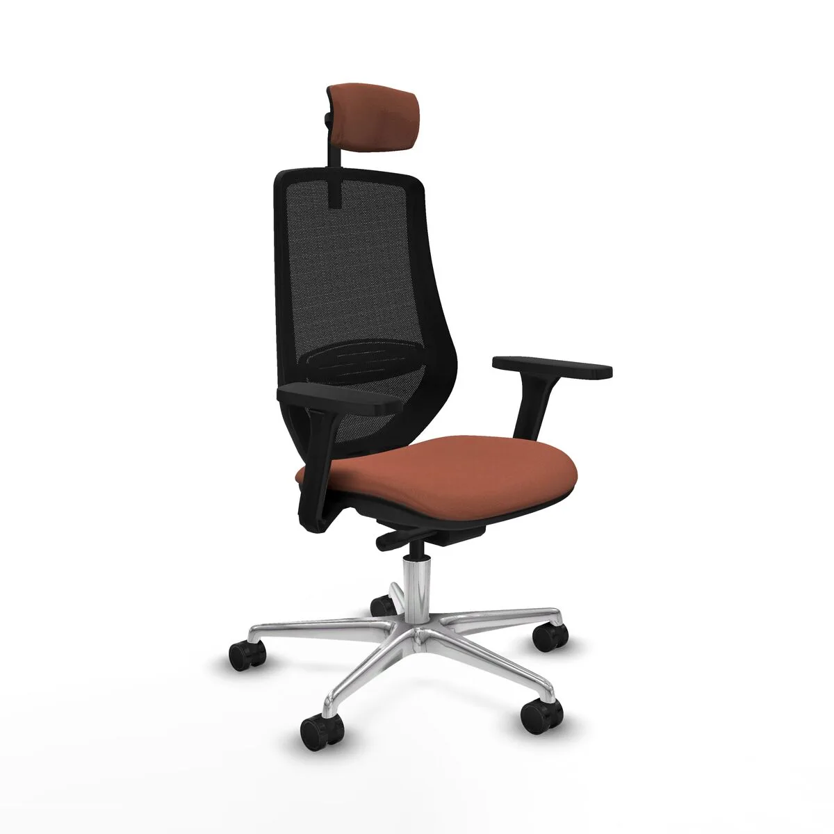 SILLA DE OFICINA PIQUERAS Y CRESPO D086N2W MARRÓN NEGRO