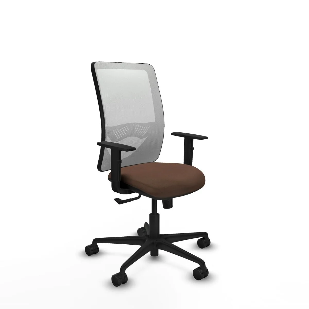 SILLA DE OFICINA ZULEMA PIQUERAS Y CRESPO 1D036N0 BLANCO MARRÓN OSCURO