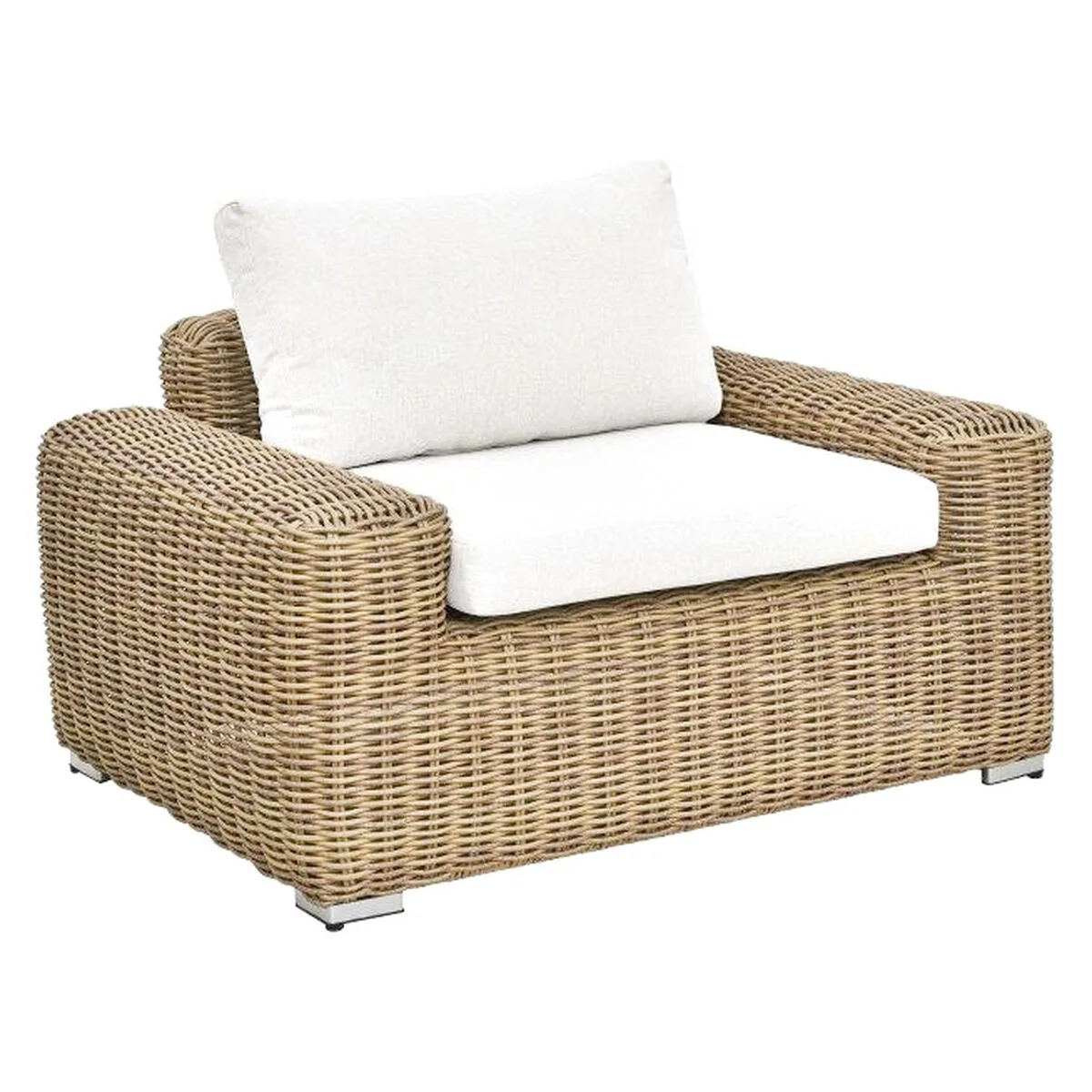 SILLÓN DE JARDÍN HOME ESPRIT BEIGE MARRÓN CLARO 111 X 87 X 63 CM