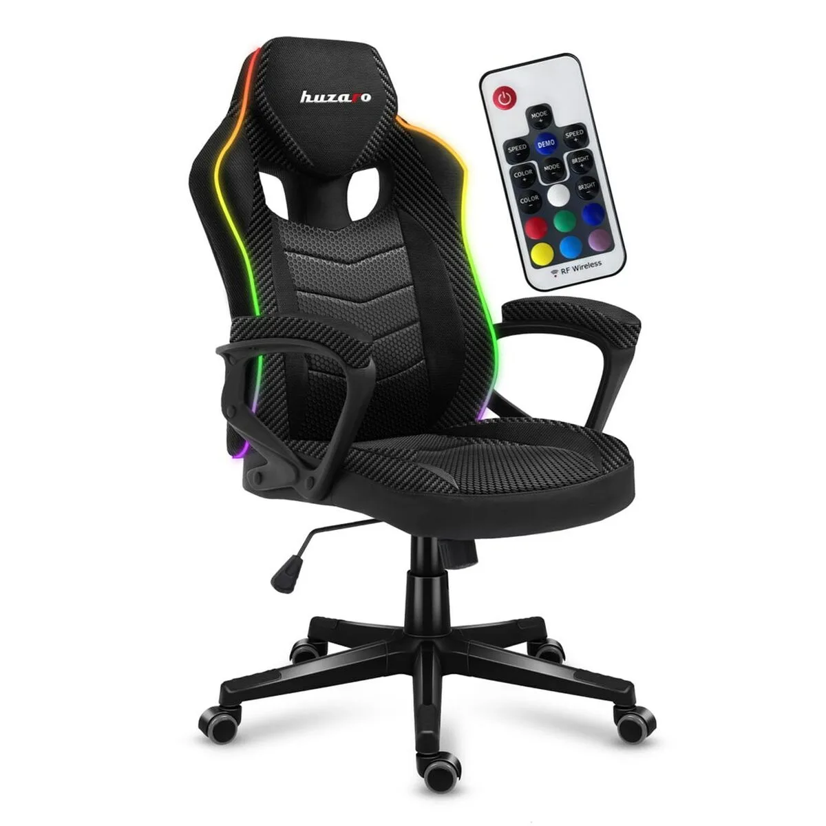 SILLA GAMING HUZARO HZ-FORCE 2.5 RGB MESH NEGRO GRIS