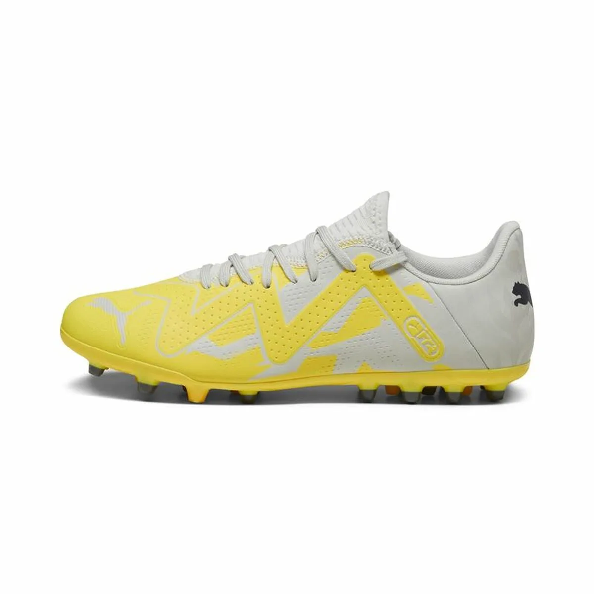 BOTAS DE FÚTBOL PARA ADULTOS PUMA FUTURE PLAY MG AMARILLO GRIS