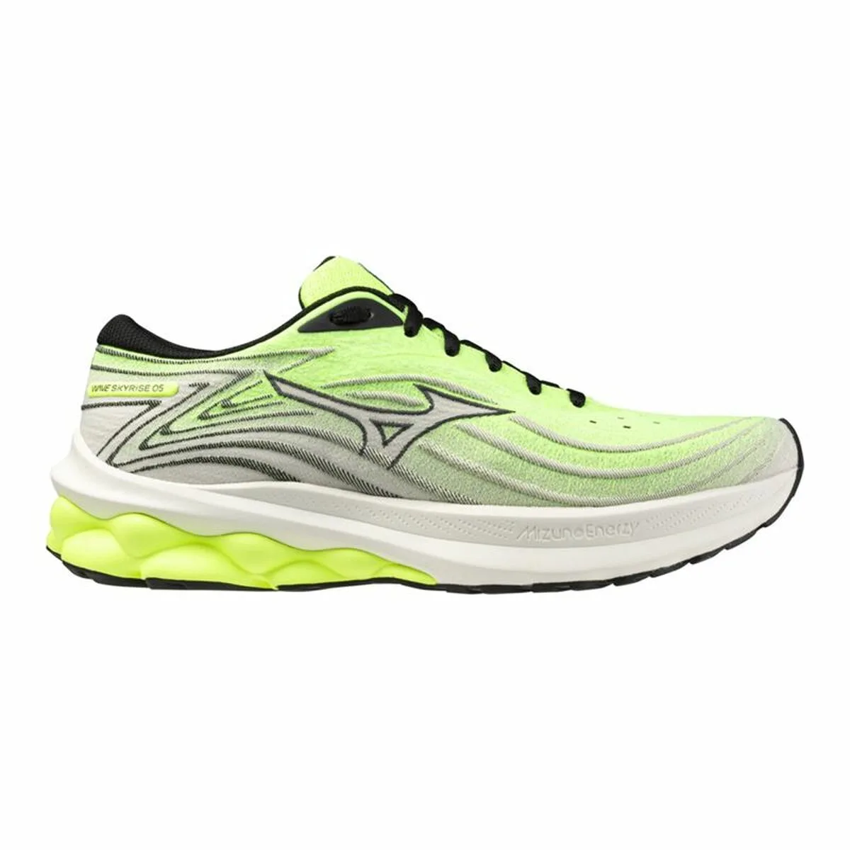 ZAPATILLAS DE RUNNING PARA ADULTOS MIZUNO WAVE SKYRISE 5 VERDE LIMÓN