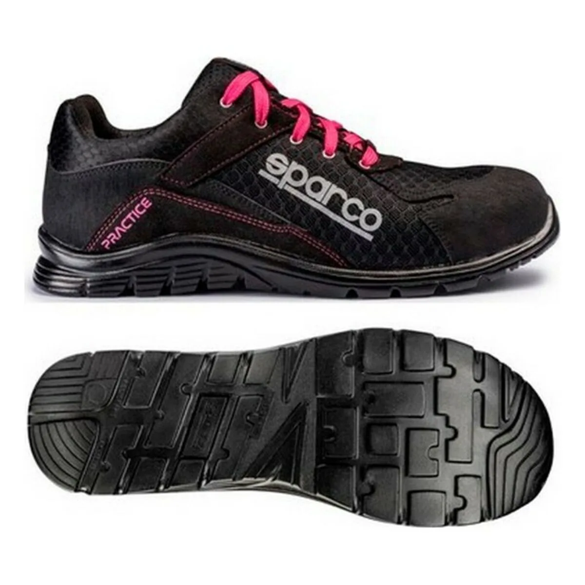 CALZADO DE SEGURIDAD SPARCO PRACTICE NEGRO ROSA
