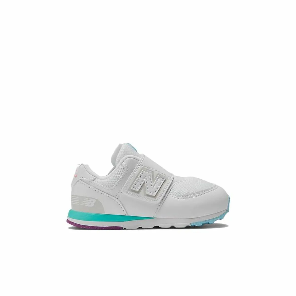 ZAPATILLAS DEPORTIVAS INFANTILES NEW BALANCE 574 NEW-B HOOK LOOP BLANCO