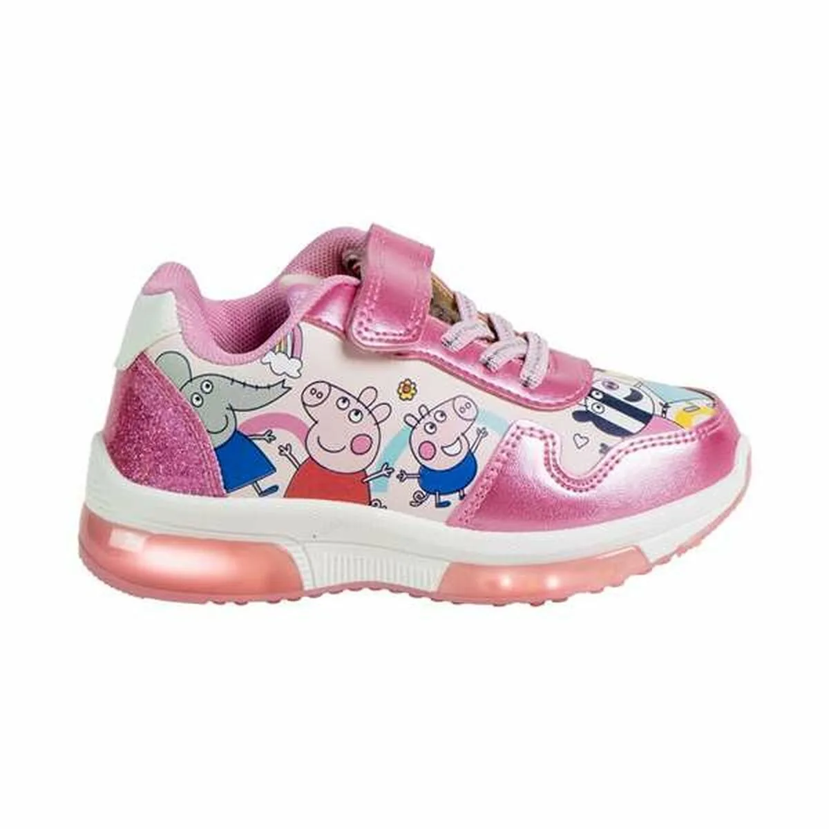 ZAPATILLAS CASUAL CON LED PEPPA PIG ROSA