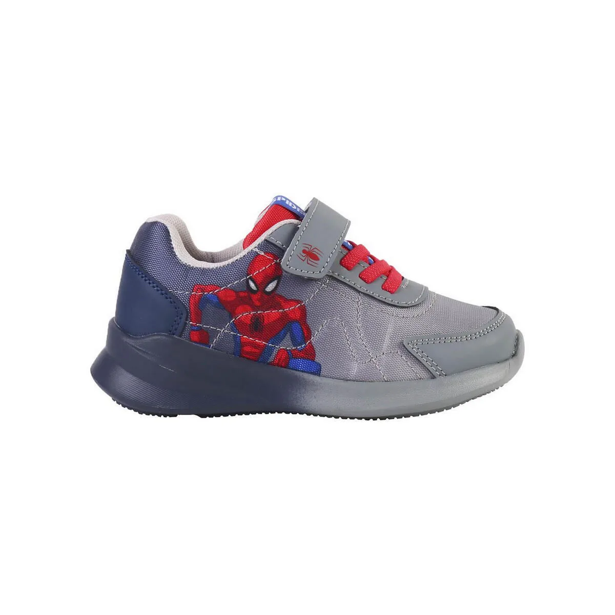 ZAPATILLAS DEPORTIVAS INFANTILES SPIDER-MAN GRIS