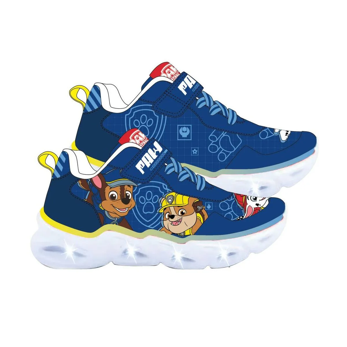 ZAPATILLAS CASUAL CON LED THE PAW PATROL AZUL