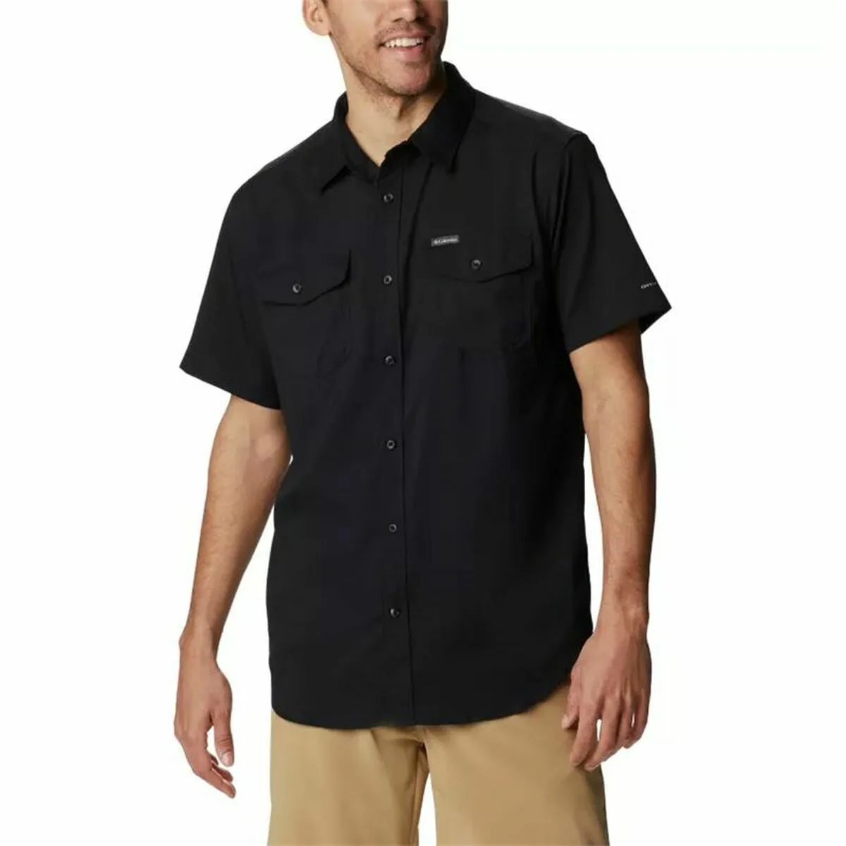 CAMISA COLUMBIA UTILIZER™ II SOLID SHORT NEGRO