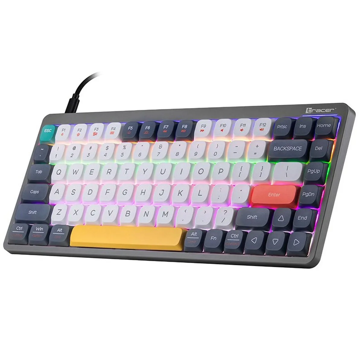 TECLADO MECÁNICO TRACER TRAKLA47279 BLANCO MULTICOLOR QWERTY