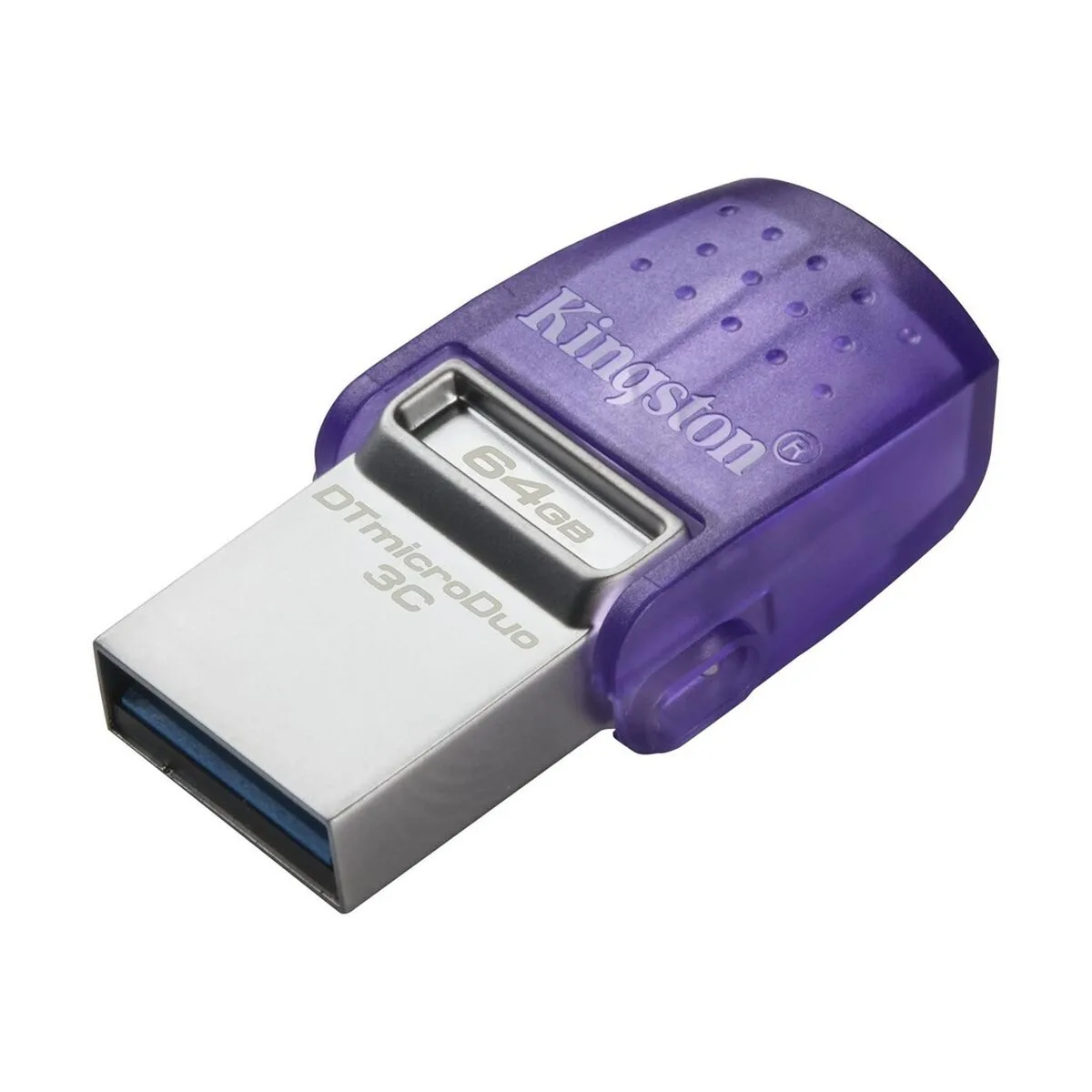 MEMORIA USB KINGSTON MICRODUO 3C 64 GB MORADO (1 UNIDAD)