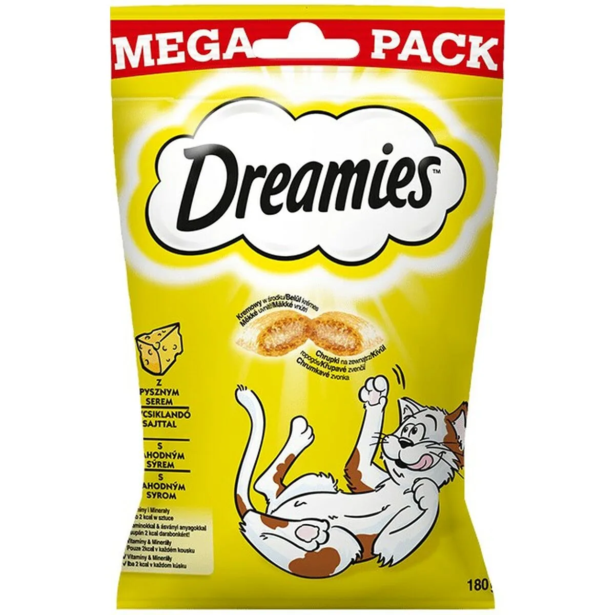 SNACK PARA GATOS DREAMIES QUESO 180 G