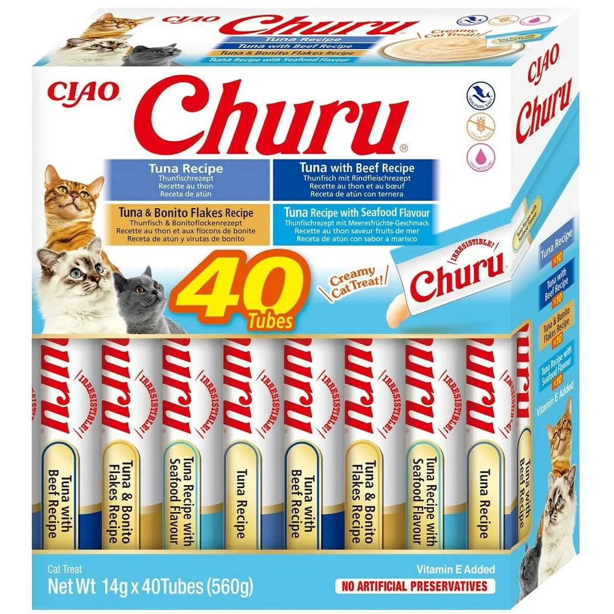 SNACK PARA GATOS INABA CHURU VARIETY BOX TUNA PESCADO