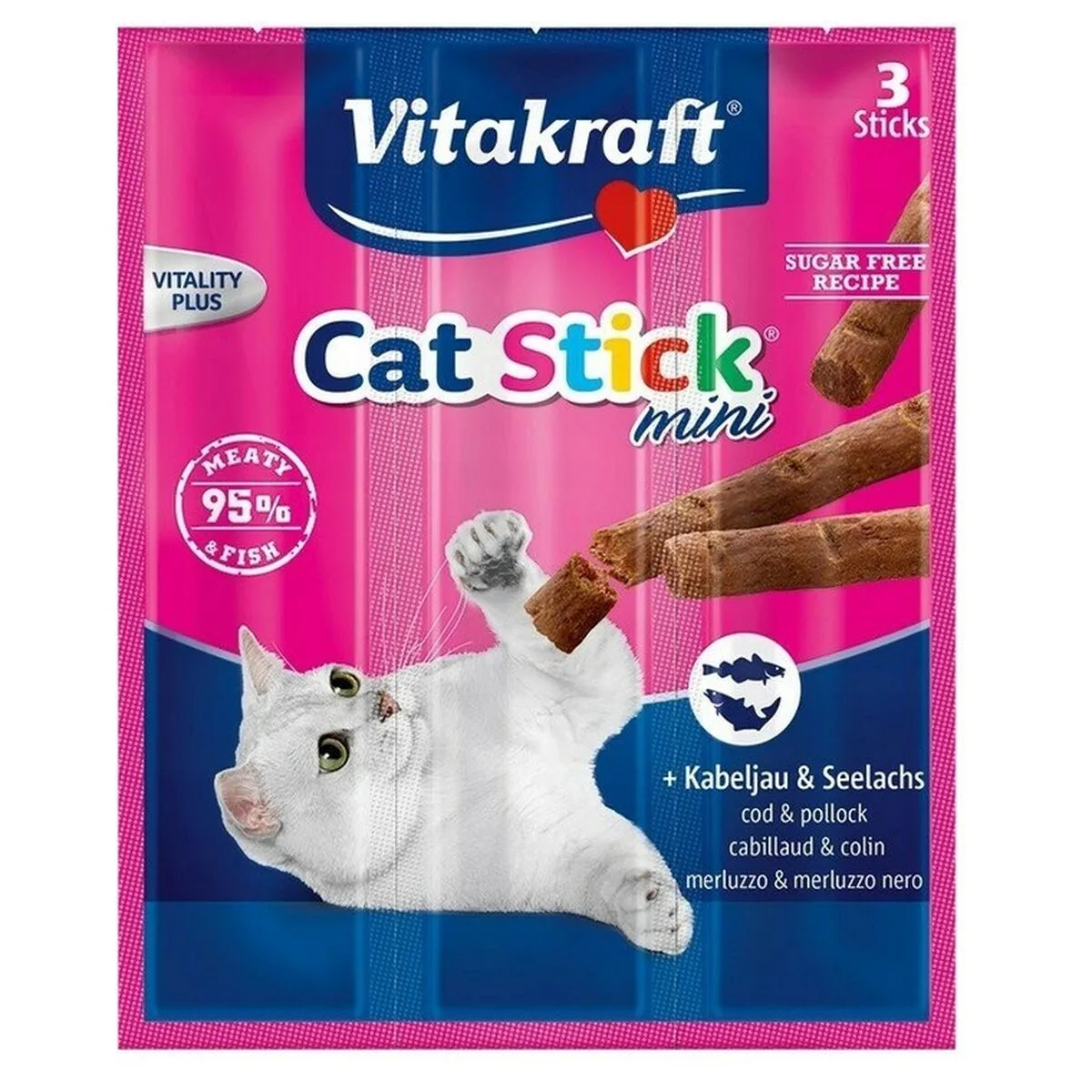 SNACK PARA GATOS VITAKRAFT CATSTICK CLASSIC PESCADO