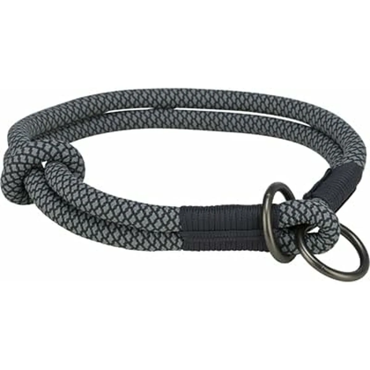COLLAR DE ADIESTRAMIENTO PARA PERROS TRIXIE SOFT ROPE NEGRO GRIS XS/S 30 CM