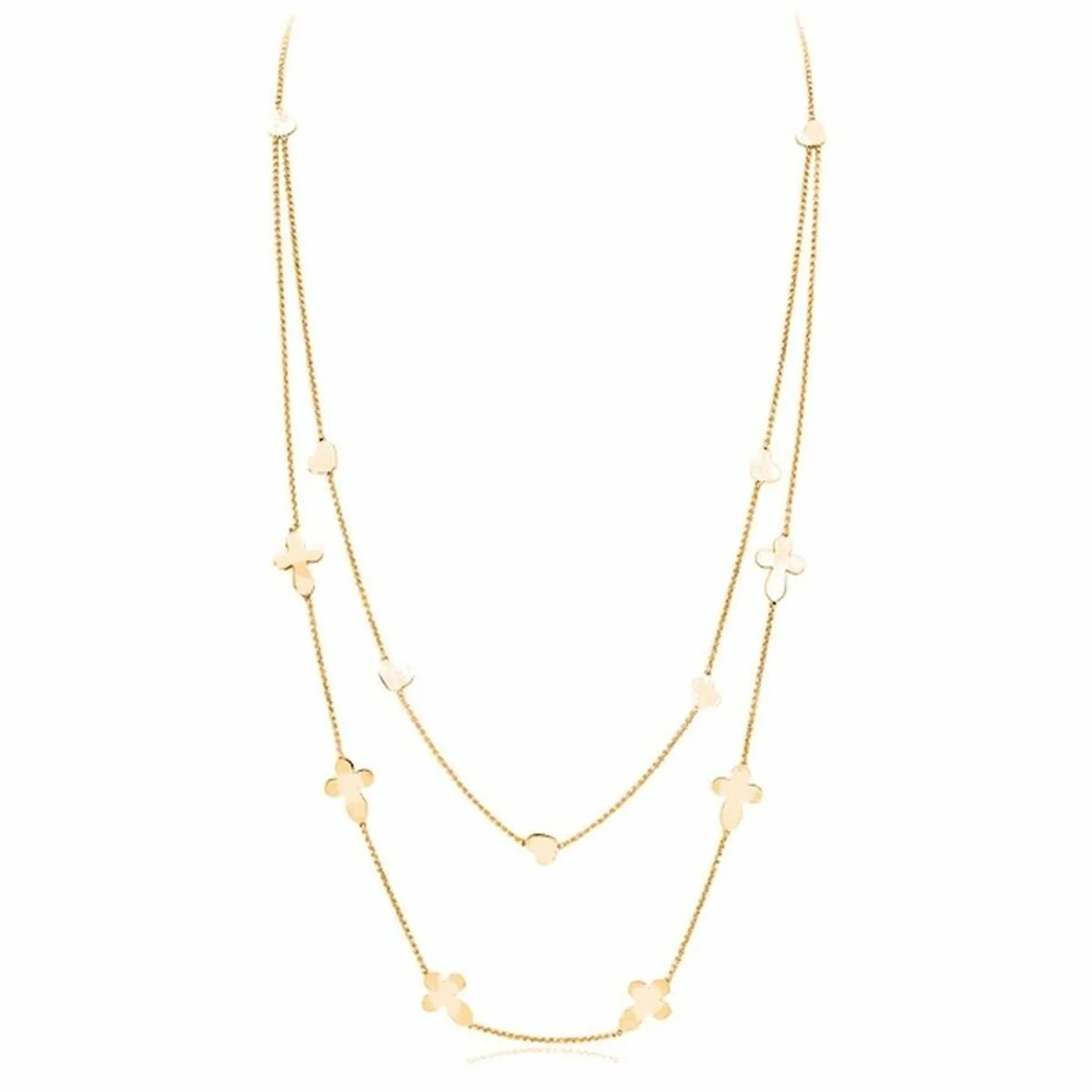 COLLAR MUJER AMEN CROCI CUORI DOPPIA