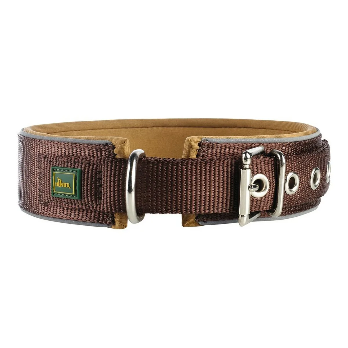 COLLAR PARA PERRO HUNTER NEOPRENE REFLECT MARRÓN