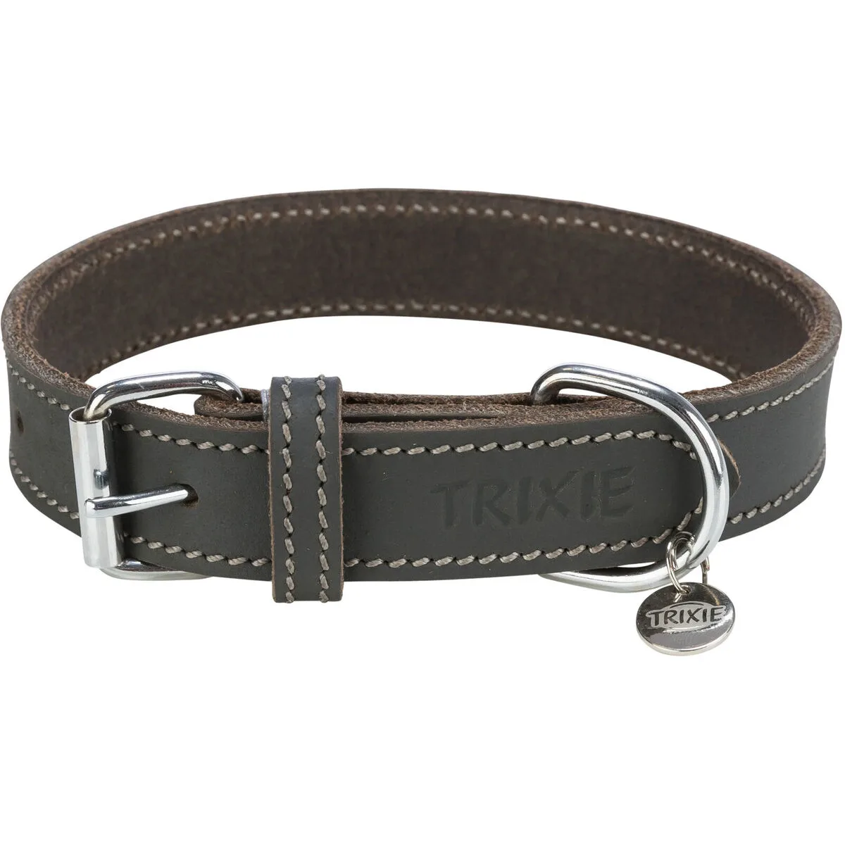COLLAR PARA PERRO TRIXIE RUSTIC GRIS M/L 42-48 CM