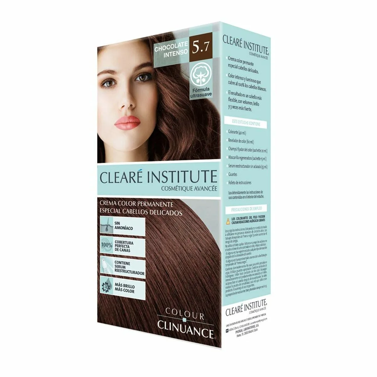 COLORACIÓN PERMANENTE EN CREMA CLEARÉ INSTITUTE COLOUR CLINUANCE Nº 5.7-CHOCOLATE INTENSO