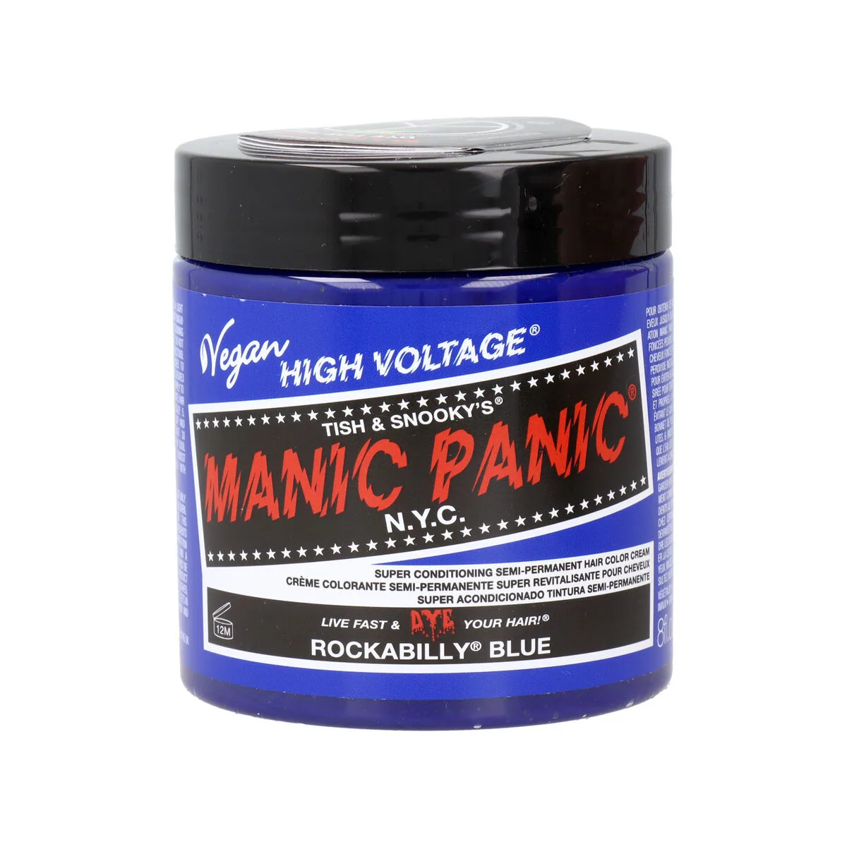 COLORACIÓN SEMIPERMANENTE MANIC PANIC PANIC HIGH AZUL VEGANO (237 ML)